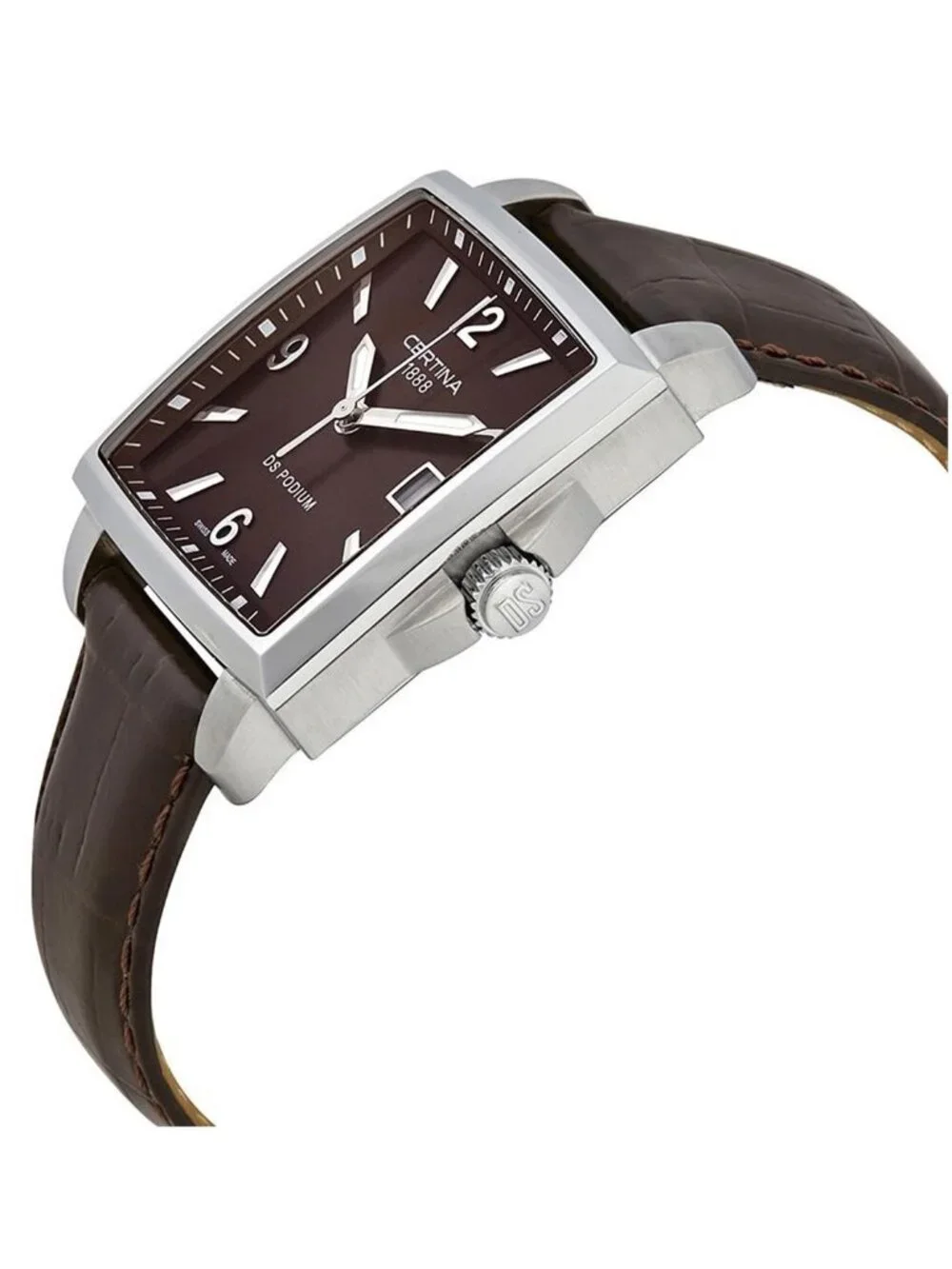 NWT Certina DS Podium Square Brown Dial Ladies Watch